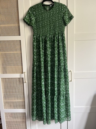 Zara green ditsy fliral - fliral, maxi