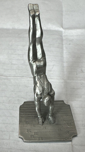 Pewter gymnast figurine - gymnast,