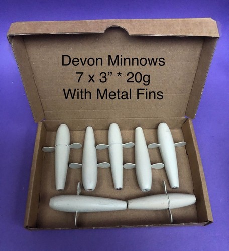 Devon minnows with metal - , fins