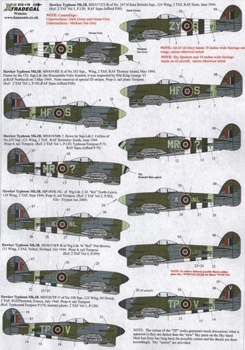 Xtradecal hawker typhoon - xtradecal,