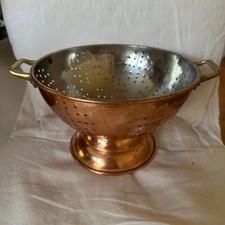 Vintage Colander Copper Brass