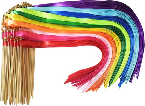 100 pcs ribbon wands with - 100,
