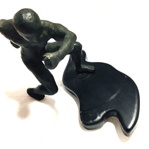 Nude male bronze signed - male,