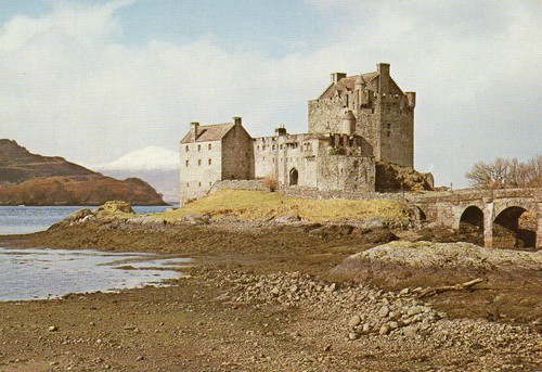 Postcard castle eilean donan - eilean,