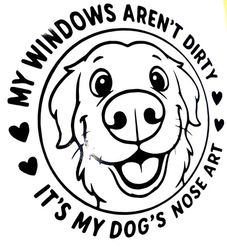Dog nose art - dog, vinyl