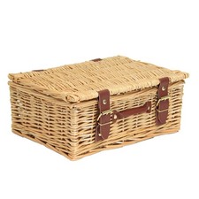 Empty Natural Wicker Hamper Baskets with Lids for Christmas, gifts, shop display