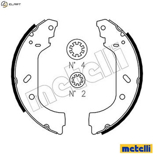 Brake shoe set 0074 - shoe,