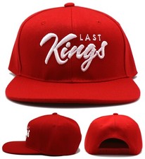 Last Kings New Vintage Stock OG Retro Script Name Red White Era Snapback Hat Cap