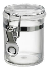Plastic Round Jar Airtight Preserve Food Clip Top Spice Chutney Storage Jars