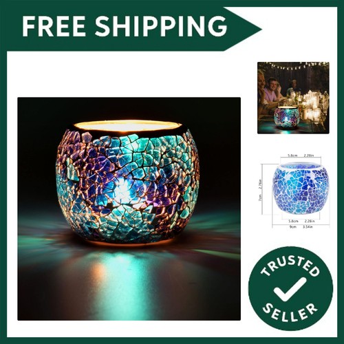 Mosaic glass candle holder - mosaic, holder/tea