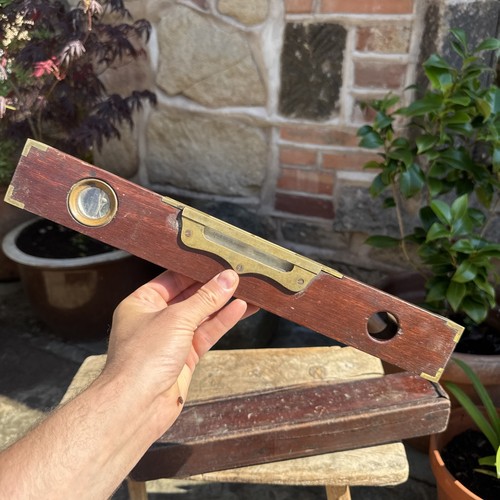 Vintage wooden spirit level - vintage,