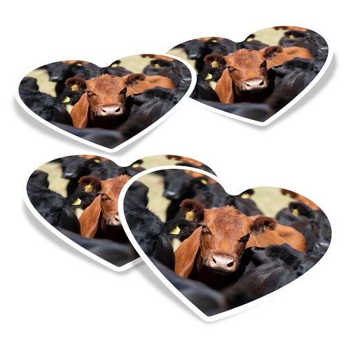 Heart vinyl stickers - 4x,