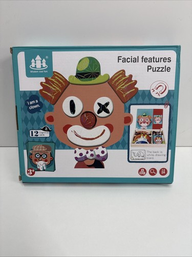 Wooden facial features puzzle - facial,