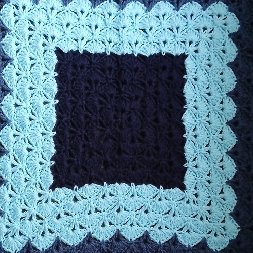 Hand crocheted baby blanket - hand,