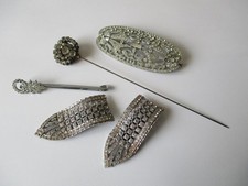 Art Deco clip fur collar dress