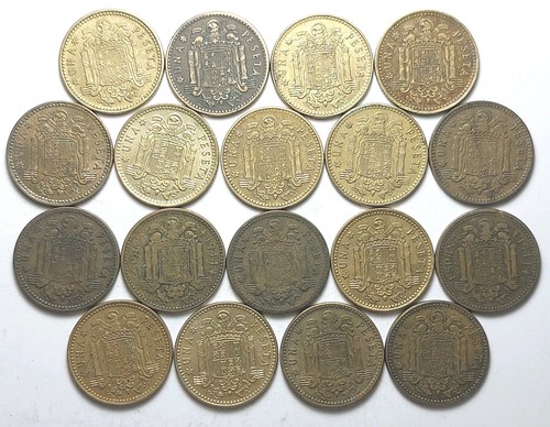 18x spain peseta coins - 18x,