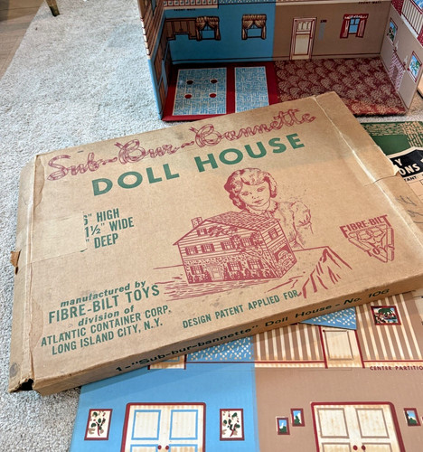 Antique doll house - house, fibre-bilt