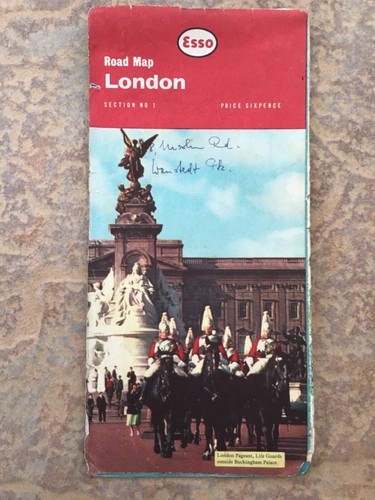 Vintage esso road map - road, no.1