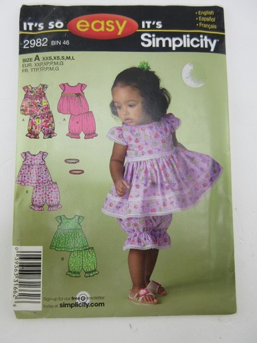 Simplicity 2982 baby dress top - baby,