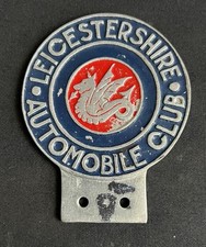 LEICESTERSHIRE AUTOMOBILE CLUB VINTAGE CAR RADIATOR BADGE EMBLEM INSIGNIA