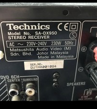 Technics SA-DX950 Spares Or Repair Not Working