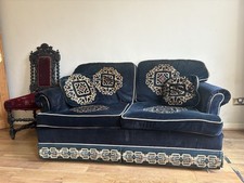 Vintage Navy Blue Velvet-Like