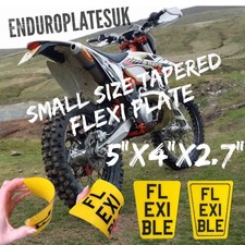 SMALL TAPERED Flexible Motorcycle Show Number Plate Ktm Exc Enduro Motorbike