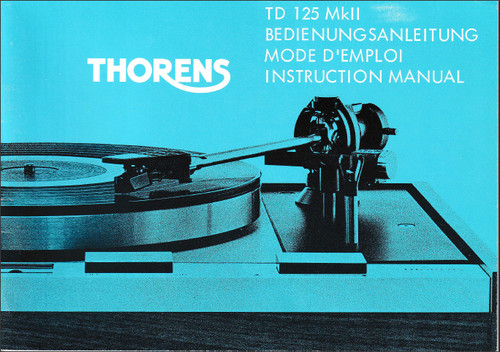 Manual for thorens - td, mk2