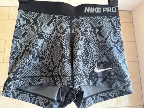 Grey print nike pro shorts - grey,