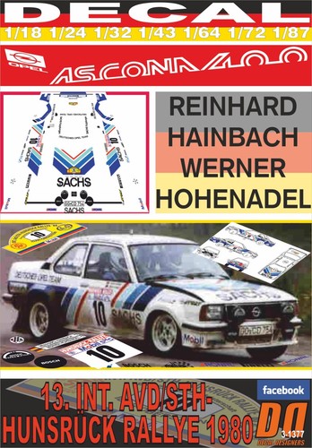 Decal opel ascona - opel,