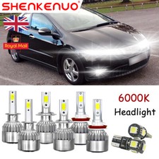 For Honda Civic MK8 2005-2011 50w Led Headlights Xenon White Fog Side Light Bulb