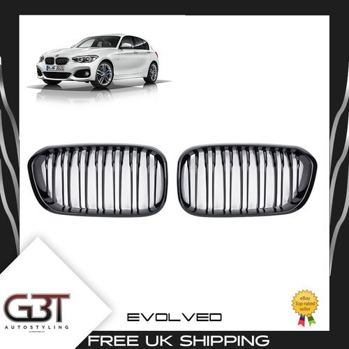 Gloss black front kidney - gloss,