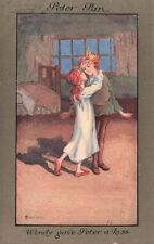 Early  SYBIL  BARHAM   Wendy gave PETER PAN a Kiss  Series 1217 postcard