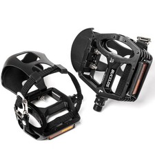 Bike Pedals with Toe Cages and