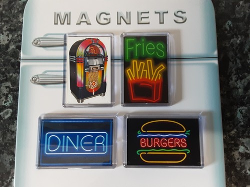 American diner fridge - diner, magnet