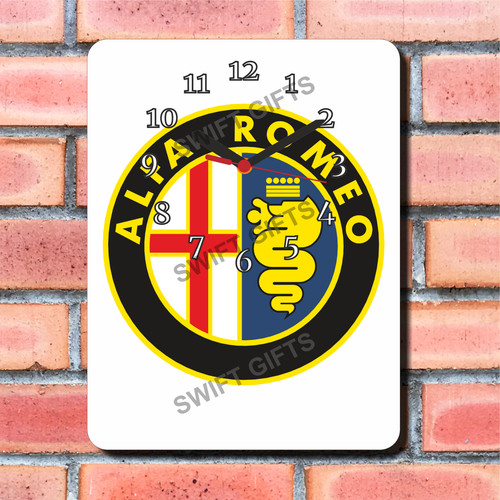 Alfa romeo design wall clock - alfa,