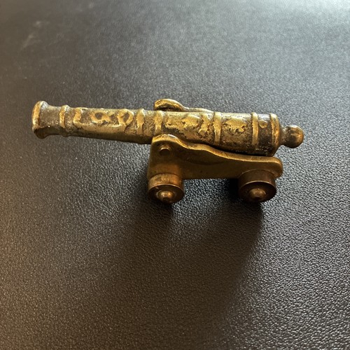 Vintage brass cannon - brass,