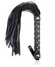 Horse Riding Crop Black Faux