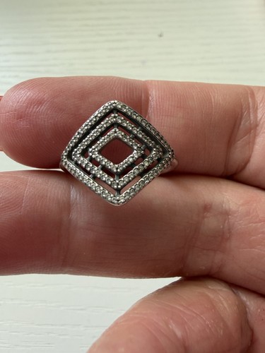 Pandora geometric lines ring - lines,
