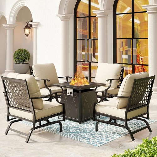 Gas fire pit - pit, table