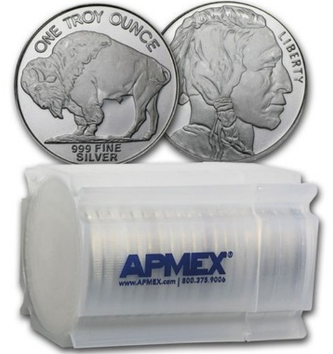 Siver round buffalo tube - oz,