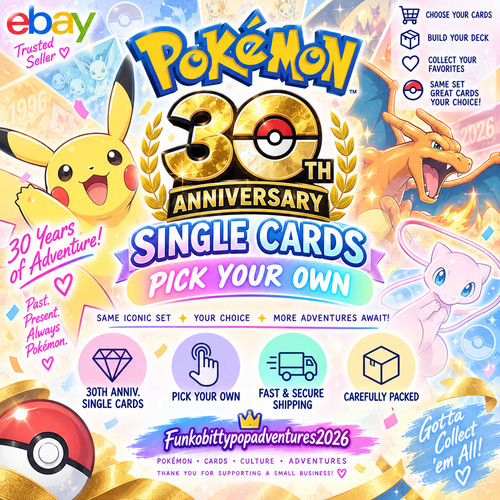 Pokémon single cards 30th - cards,