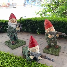 1Pcs Garden Gnomes Military