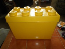 LARGE YELLOW LEGO STORAGE BOX 8 STUD STACKABLE