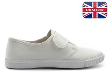 Girls All White Canvas Shoes