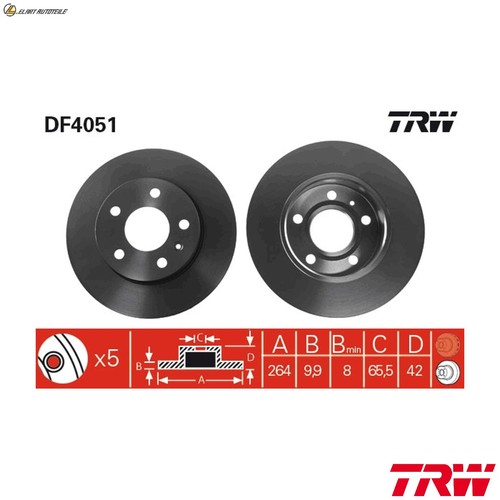 Brake disc df4051 - 2x,