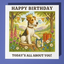 Wire fox terrier happy - fox,