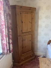 Pine Corner Wardrobe With