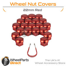 Red Wheel Nut Bolt Covers 22mm