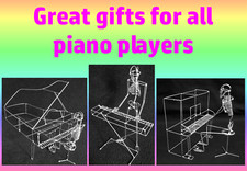 Handcrafted Wire Pianist
